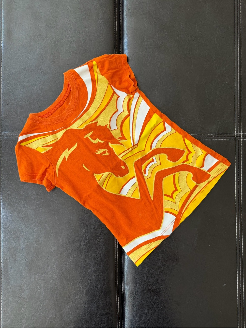 The Children's Place - Orange & Yellow Horse Graphic Tee
